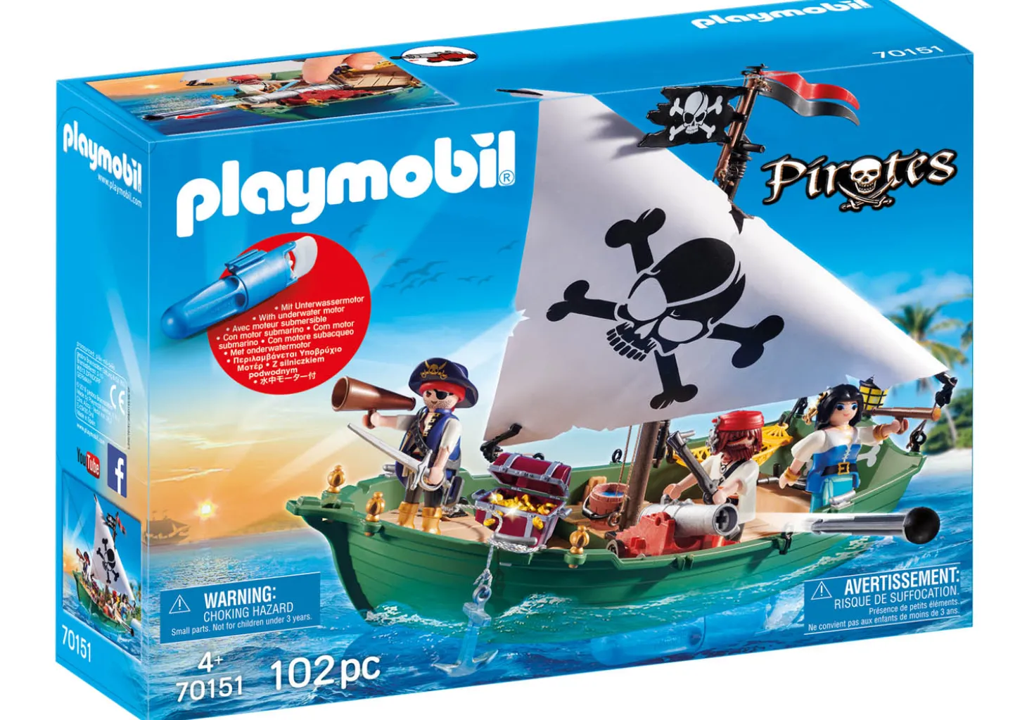 Pirate Ship with Underwater Motor
