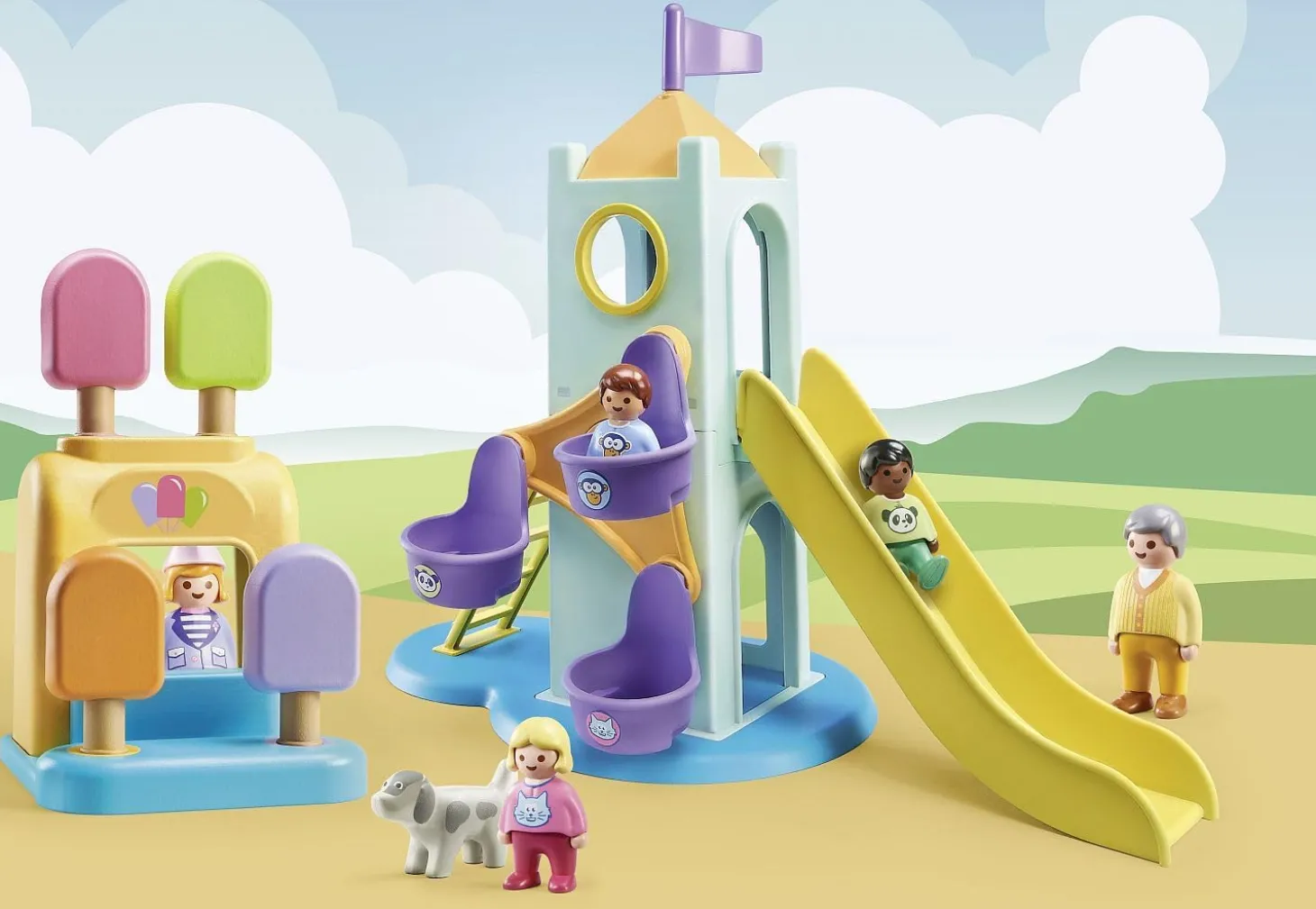 Playmobil 1.2.3: Adventure Tower with Ice Cream Booth
