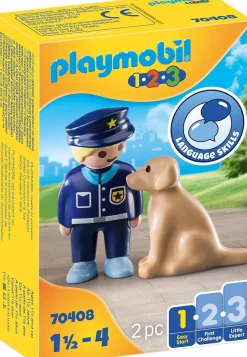 Playmobil 1.2.3 Police Officer with Dog