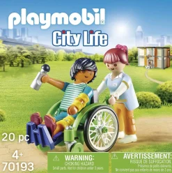 Playmobil Patient in Wheelchair with Nurse Figure