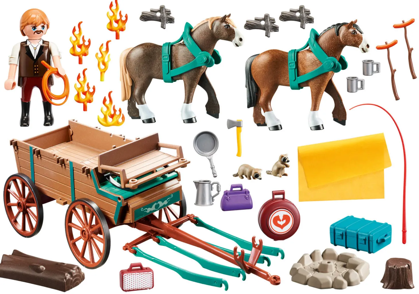 Playmobil Spirit Riding Free Lucky's Dad and Wagon