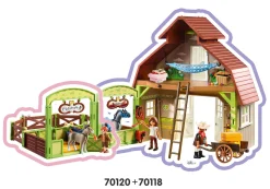 Playmobil Spirit Riding Free Barn with Lucky, Pru and Abigail