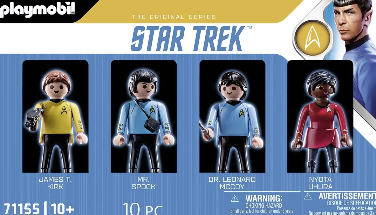 Playmobil Star Trek Figures Captain Kirk, Spock, Uhura, and MCCoy