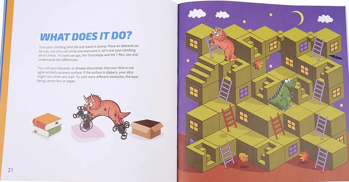 Playsteam Climbing Triceratops & Hopping T-Rex