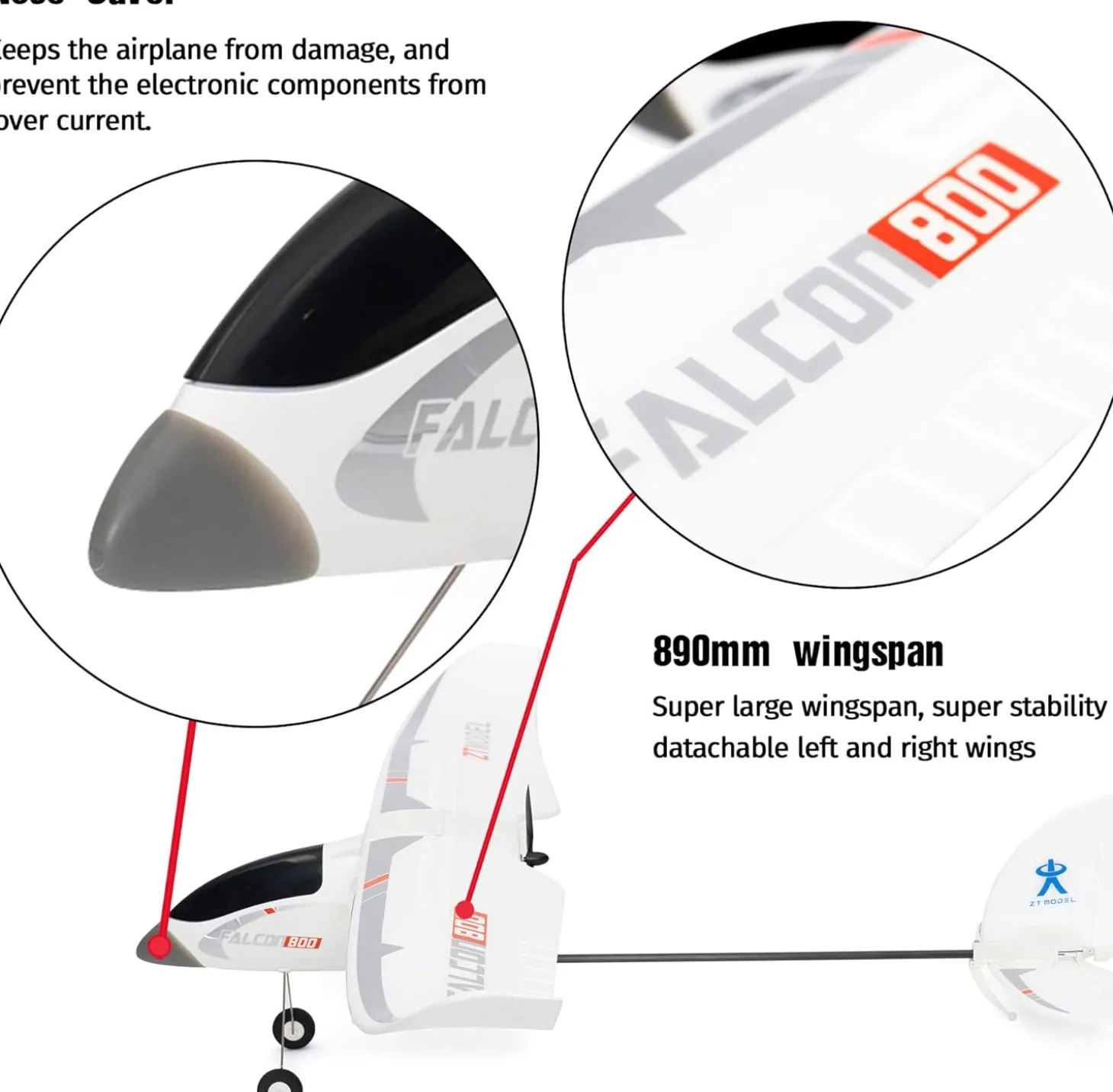 Playsteam Falcon 800 2.4GHz RC Plane