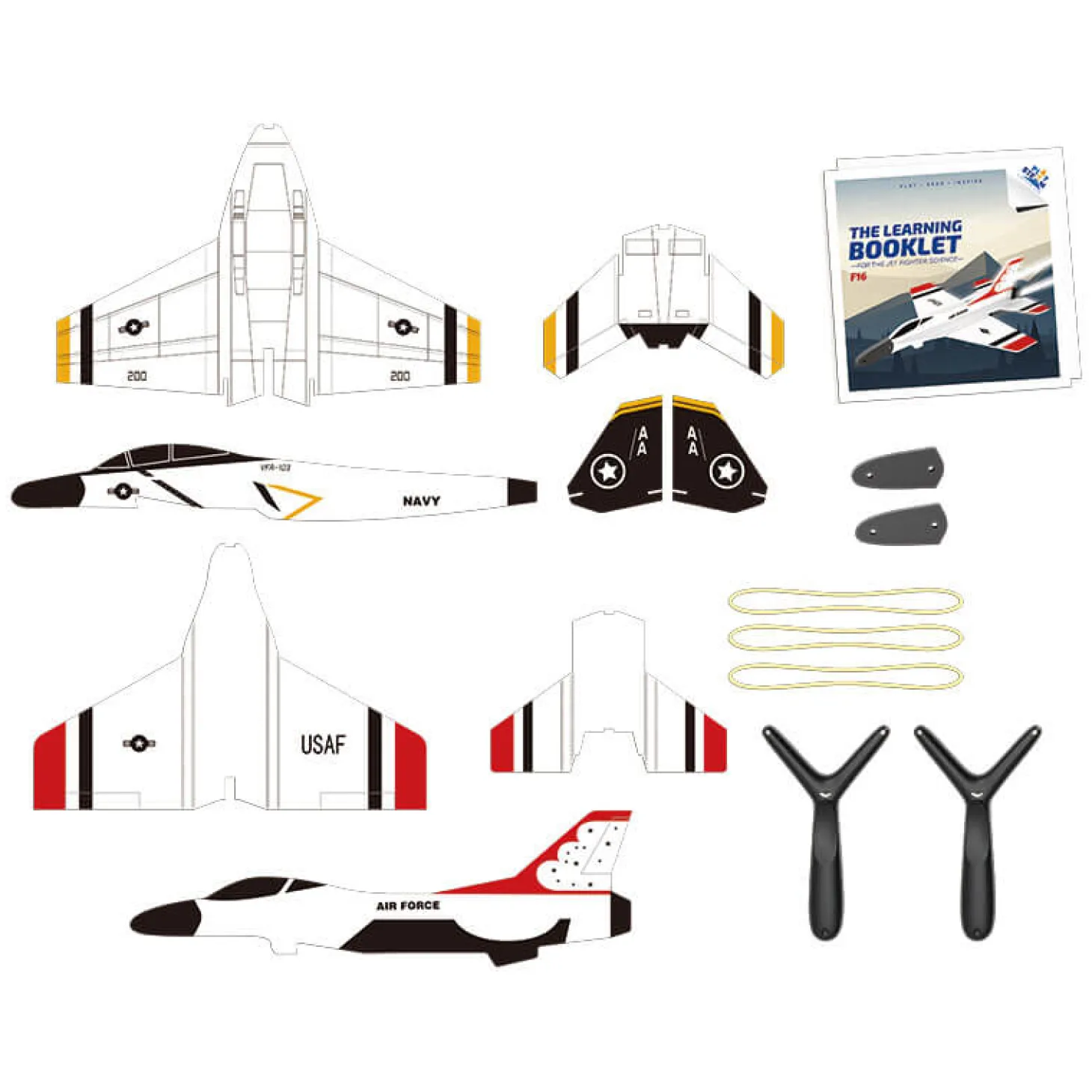 Playsteam Jet Fighter Science 2-in-1 - F16 & F18