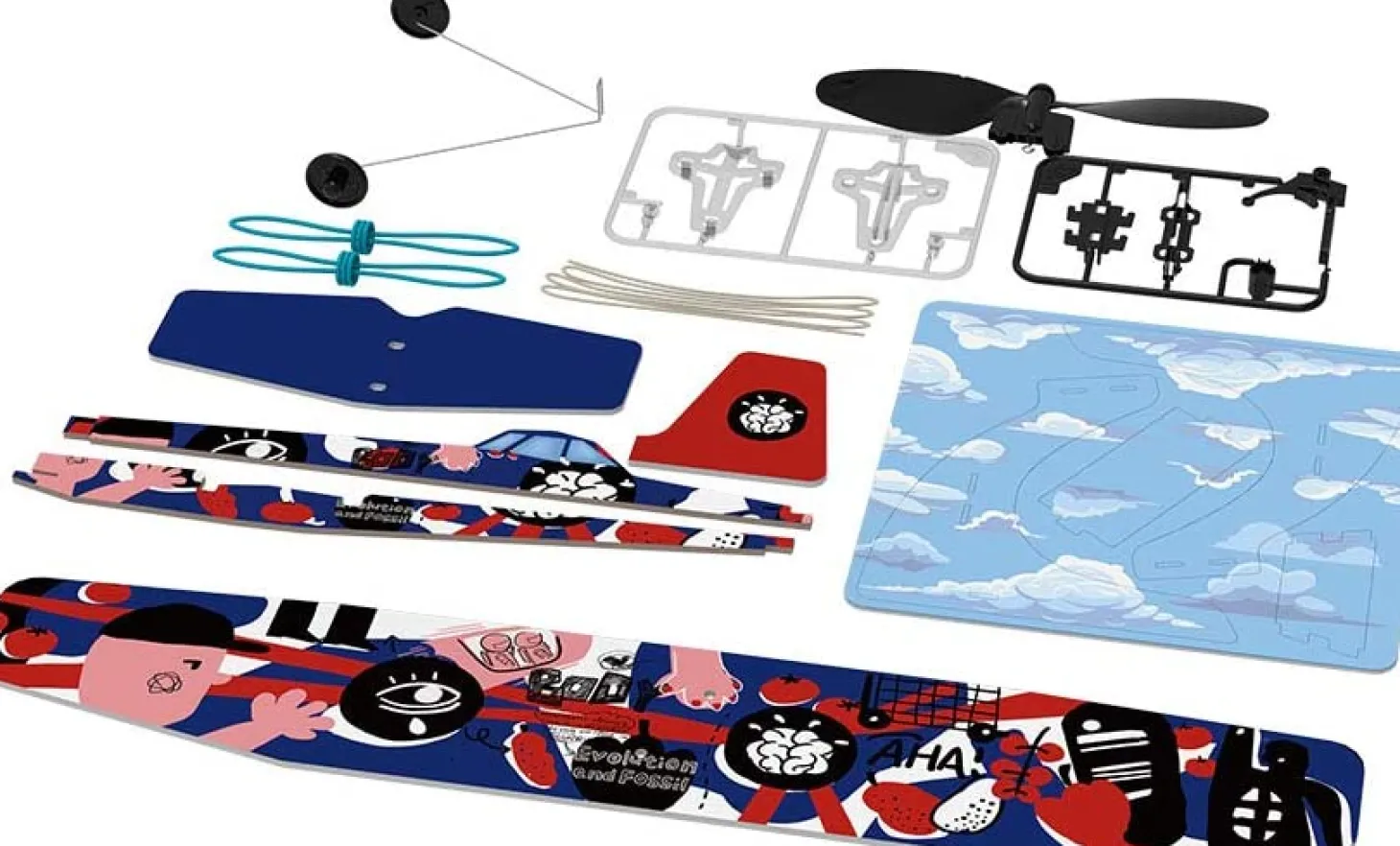 Playsteam Rubber Band Airplane Science - Low Wing