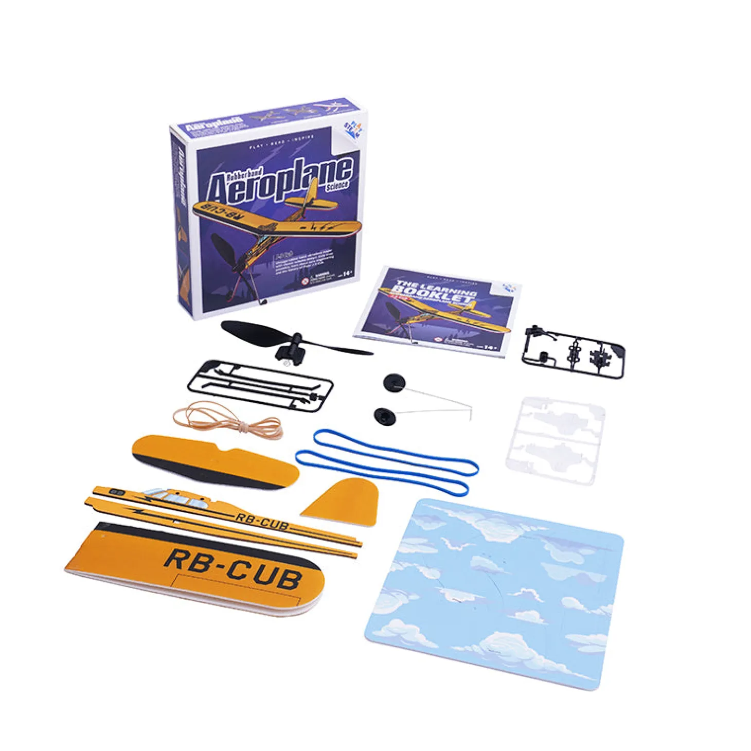 Playsteam Rubber Band Airplane Science - J-3 Cub