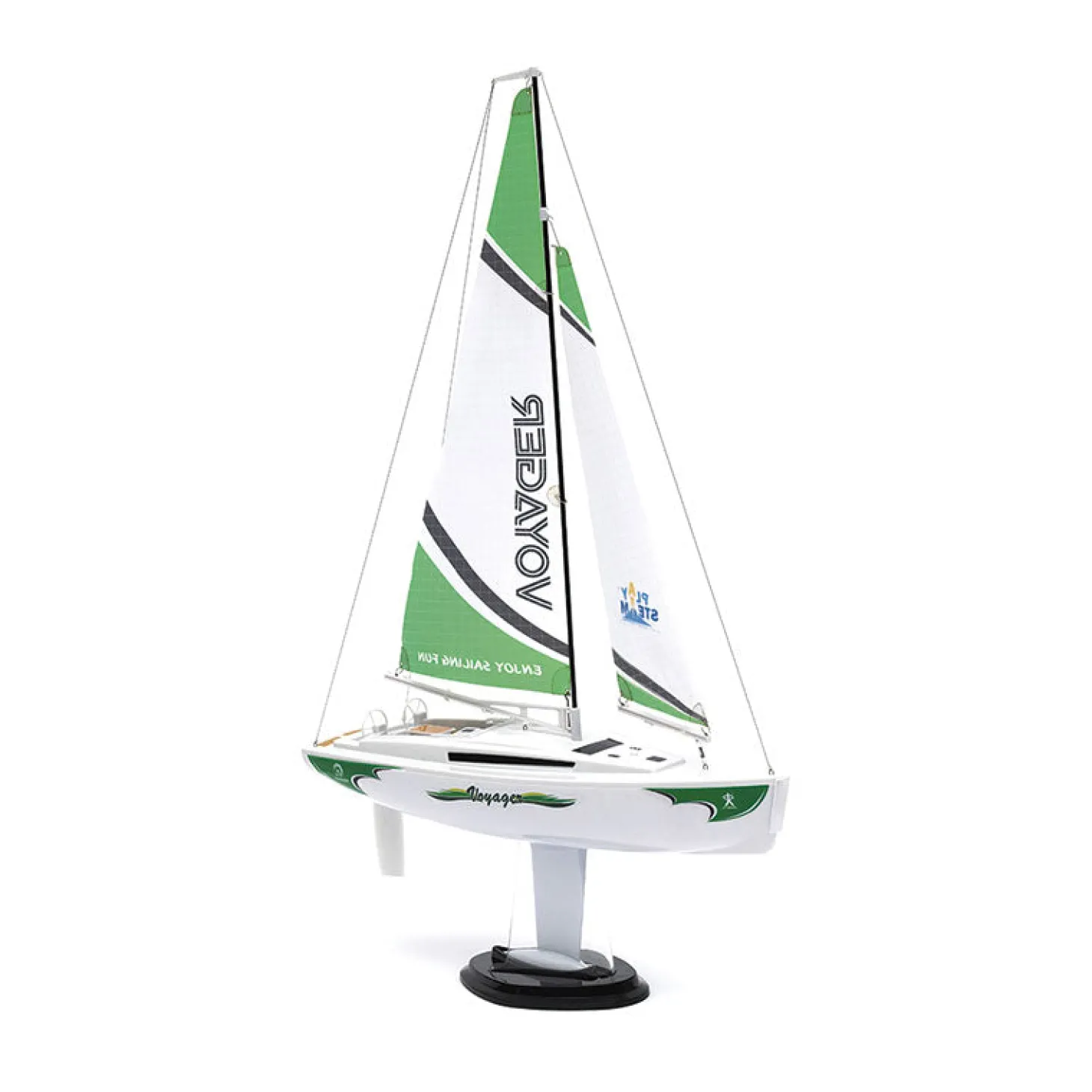 Playsteam Voyager 280 Motor-Power RC Sailboat - 14 in, Green