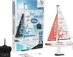 Playsteam Voyager 400 Motor-Power RC Sailboat - 26 in, Red