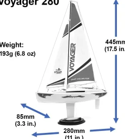 Playsteam Voyager 280 Motor-Power RC Sailboat - 14 in, Green