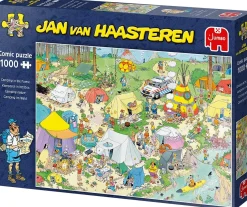 The Camping in the Forest Comic Jigsaw Puzzle, 1000 Pieces, by Jumbo Toys