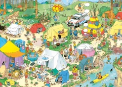 The Camping in the Forest Comic Jigsaw Puzzle, 1000 Pieces, by Jumbo Toys
